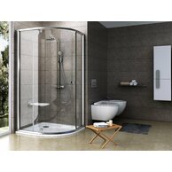 Sprchový kout Ravak Pivot PSKK3 90x90 třídílný čtvrtkruhový, satin/transparentní, 37677U00Z1