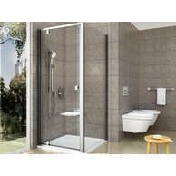 Pevná stěna Ravak Pivot PPS 100, satin/transparent, 90GA0U00Z1