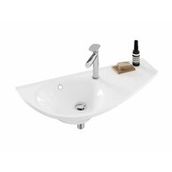 Umyvadlo Ravak Avocado 85 závěsné, s otvorem pro baterii, s přepadem, bílá, pravé, XJ1P1100000