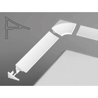 Sada pro krycí lištu Ravak 10, bílá, B460000001