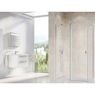 Pevná stěna Ravak Chrome CPS 90, satin/transparent, 9QV70U00Z1