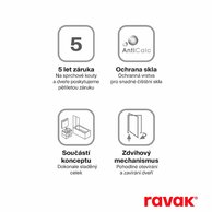 Sprchové dveře Ravak Chrome CSD2 110 dvoudílné, satin/transparent, 0QVDCU00Z1