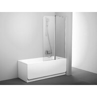 Vanová zástěna Ravak Chrome CVS2 100 dvoudílná pohyblivá, satin/transparent, pravá, 7QRA0U00Z1