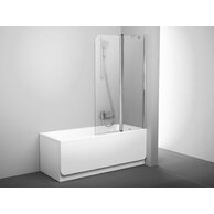 Vanová zástěna Ravak Chrome CVS2 100 dvoudílná pohyblivá, lesk/transparent, pravá, 7QRA0C00Z1