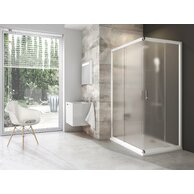 Sprchový kout Ravak Blix BLRV2K 100 1/2 rohový, bílá/grape, 1XVA0100ZG