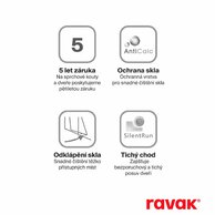 Sprchové dveře Ravak Blix BLDP2 110 dvoudílné, lesk/grape, 0PVD0C00ZG