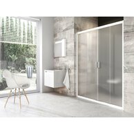 Sprchové dveře Ravak Blix BLDP4 160 čtyřdílné, bílá/grape, 0YVS0100ZG