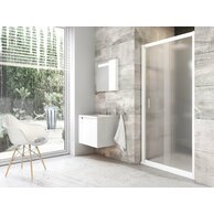 Sprchový kout Ravak Blix BLDP2/BLPS 100x90 rohový, bílá/grape