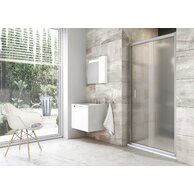 Sprchový kout Ravak Blix BLDP2/BLPS 100x90 rohový, satin/grape