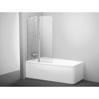 Vanová zástěna Ravak 10CVS2 10° 100 dvoudílná pohyblivá, lesk/transparent, levá, 7QLA0C03Z1