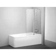 Vanová zástěna Ravak 10CVS2 10° 100 dvoudílná pohyblivá, lesk/transparent, pravá, 7QRA0C03Z1