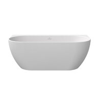 Vana Freedom Wall 166x80 oválná akrylátová volně stojící, bílá, krytka odtoku bílá/černá/chrom, XC00100024