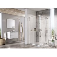 Sprchový kout Ravak Blix Slim BLSRV2 80x80 rohový čtyřdílný, lesk/transparent, X1LM40C00Z1