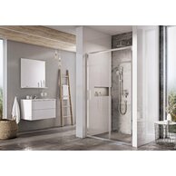 Sprchový kout Ravak Blix Slim BLSDP2/BLSPS 120x90 rohový, lesk/transparent