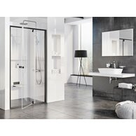 Sprchové dveře Ravak Pivot PDOP2 100 dvoudílné, černá/transparent, 03GA0300Z1