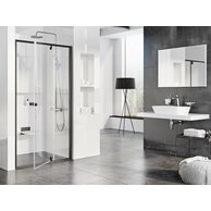Sprchový kout Ravak Pivot PDOP2/PPS 110x90 rohový, černá/transparent