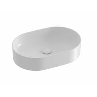 Umyvadlo Ravak Ceramic Slim O 55 na desku tenkostěnné, bez otvoru pro baterii, bez přepadu, bilé, XJX01155001