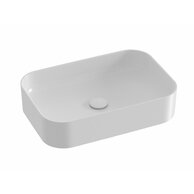 Umyvadlo Ravak Ceramic Slim R 55 na desku tenkostěnné, bez otvoru pro baterii, bez přepadu, bilé, XJX01155002
