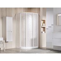 Sprchový kout Ravak Supernova SKCP4 80x80x195 čtyřdílný čtvrtkruhový, bílá/pearl, 3114O10211