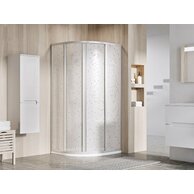 Sprchový kout Ravak Supernova SKCP4 90x90x195 čtyřdílný čtvrtkruhový, satin/pearl, 3117OU0211