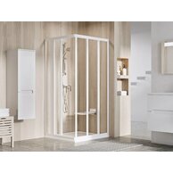 Sprchový kout Ravak Supernova ASRV3/ASRV3 80x80x198 rohový, bílá/transparent