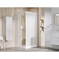 Sprchový kout Ravak Supernova ASRV3/ASRV3 80x90x198 rohový, bílá/pearl
