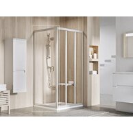 Pevná stěna Ravak Supernova APSS 90 198 jednodílná, satin/transparent, 94070UR2Z1