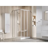 Sprchový kout Ravak Supernova ASRV3 80x198 1/2 rohový, satin/grape, 15V40UR2ZG