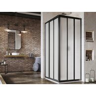 Sprchový kout Ravak Supernova ASRV3 80x198 1/2 rohový, černá/pearl, 15V403R211