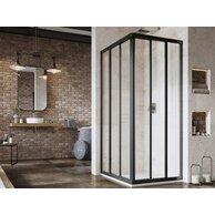 Sprchový kout Ravak Supernova ASRV3 90x198 1/2 rohový, černá/transparent, 15V703R2Z1