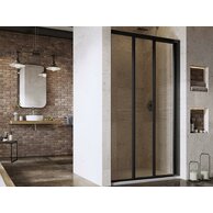 Sprchové dveře Ravak Supernova ASDP3 120x198 třídílné, černá/transparent, 00VG03R2Z1