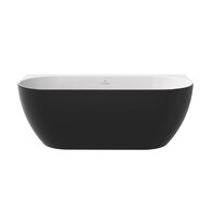Vana Ravak Freedom Wall 166x80 oválná akrylátová volně stojící, černá/bílá, krytka odtoku černá, XC00100027