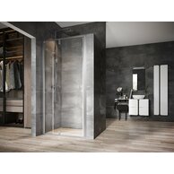 Sprchové dveře Ravak Nexty NDOP2 100 dvoudílné, satin/transparent, 03OA0U00Z1