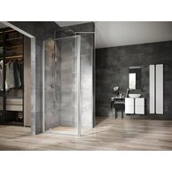 Pevná stěna Ravak Nexty NPSS 90, satin/transparent, 90O70U00Z1