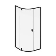 Sprchový kout Ravak Nexty NSKK3 80x80 třídílný čtvrtkruhový, černá/transparent, 3O644300Z1