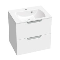 Nábytkový set Ravak SD Classic II, skříňka 60 pod umyvadlo bílá/šedá, umyvadlo Classic Slim 60 nábytkové bílé