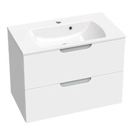 Nábytkový set Ravak SD Classic II, skříňka 80 pod umyvadlo bílá/šedá, umyvadlo Classic Slim 80 nábytkové bílé