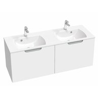 Skříňka pod dvojumyvadlo Ravak SD Classic II 130, bílá/šedá, X000001483