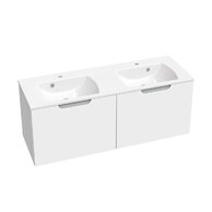 Nábytkový set Ravak SD Classic II, skříňka 130 pod umyvadlo bílá/šedá, umyvadlo Classic Slim 130 nábytkové bílé