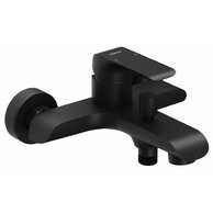 Baterie Ravak Flat vanová nástěnná baterie, bez sprchového setu, černá, X070175