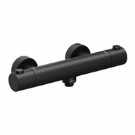 Baterie Ravak Puri sprchová, termostatická nástěnná, bez sprchového setu, černá, X070188