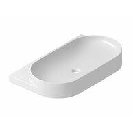 Umyvadlo Ravak Yard 80 tenkostěnné na konzoli, bez otvoru pro baterii, bez přepadu, bílá, XJX01080000