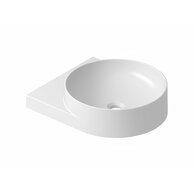 Umyvadlo Ravak Yard 40 tenkostěnné na konzoli, bez otvoru pro baterii, bez přepadu, bílá, XJX01040000
