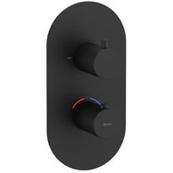 Baterie Ravak Espirit ES 063.00 podomítková, termostatická 2-cestná, bez tělesa, černá mat, X070286