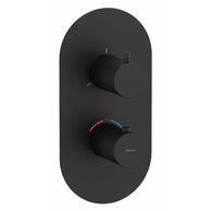 Baterie Ravak Espirit ES 067.00 podomítková, termostatická 3-cestná, bez tělesa, černá mat, X070289