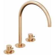 Baterie Ravak Espirit ES 018.00 umyvadlová, stojánková 3-otvorová 270 mm, bez výpusti, růžové zlato, X070349