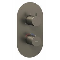 Baterie Ravak Espirit ES 067.00 podomítková, termostatická 3-cestná, bez tělesa, grafit, X070326