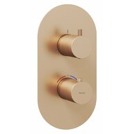 Baterie Ravak Espirit ES 067.00 podomítková, termostatická 3-cestná, bez tělesa, růžové zlato, X070363