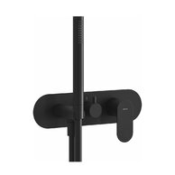 Sprchová souprava Ravak Eleganta podomítková 3-cestná, bez tělesa, se sprchovým setem, černá mat, X070296