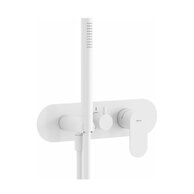 Sprchová souprava Ravak Eleganta podomítková 3-cestná, bez tělesa, se sprchovým setem, bílá mat, X070259